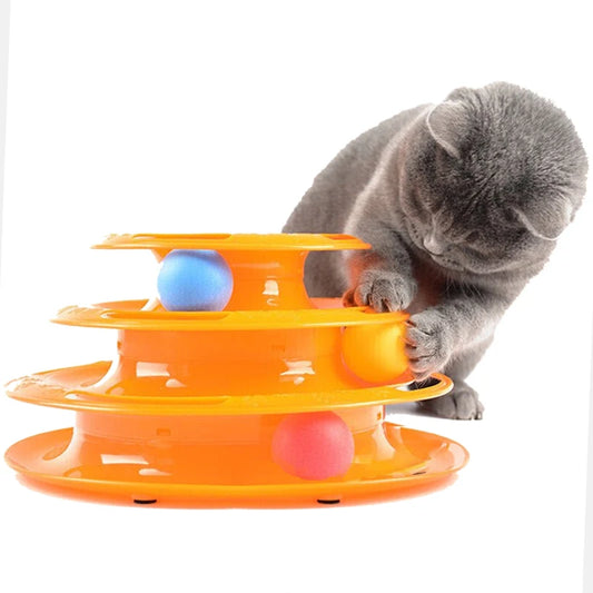 3 Levels Cat Toy Roller